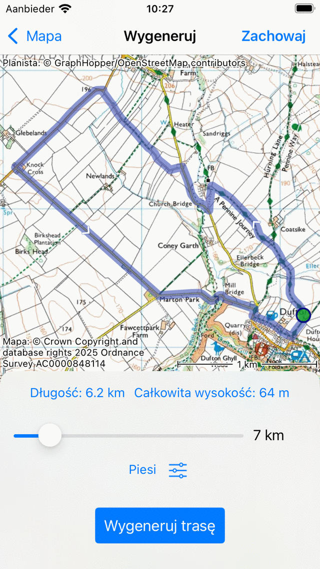 Generowanie tras Topo GPS