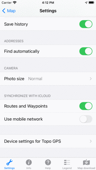 Rotas e pontos de passagem sincronizam o iCloud