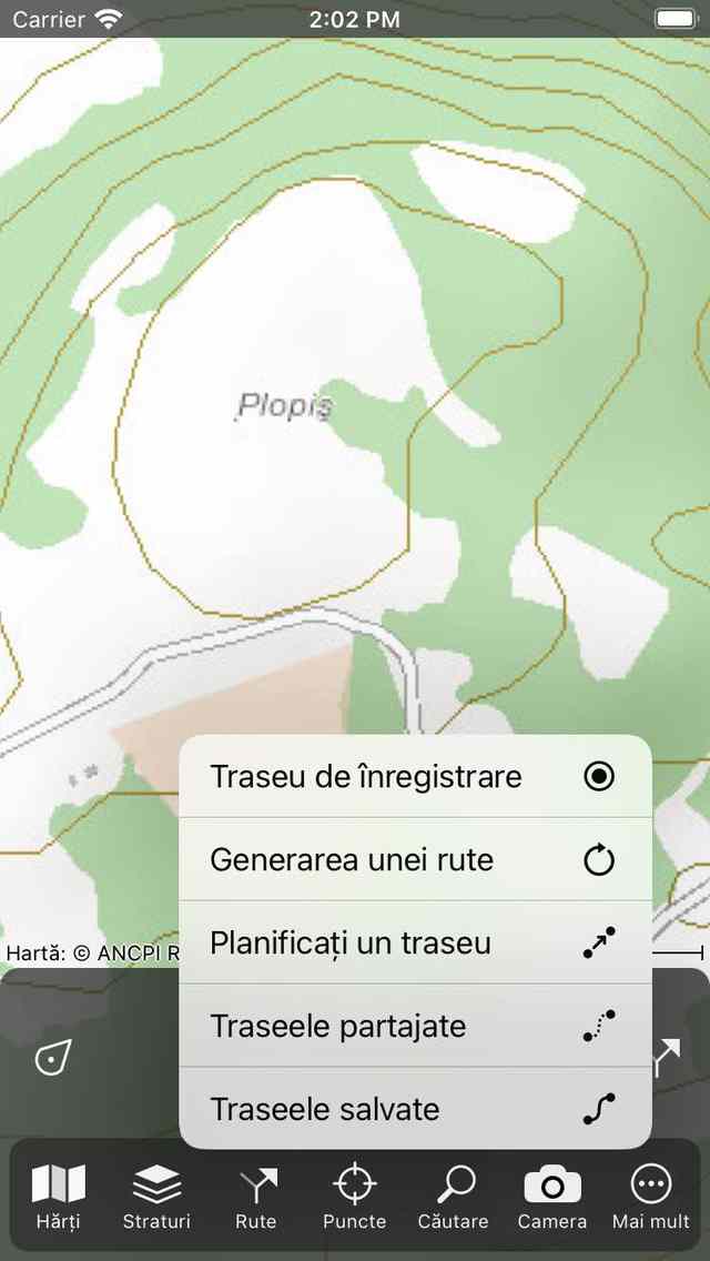 Trasee pop-up Topo GPS
