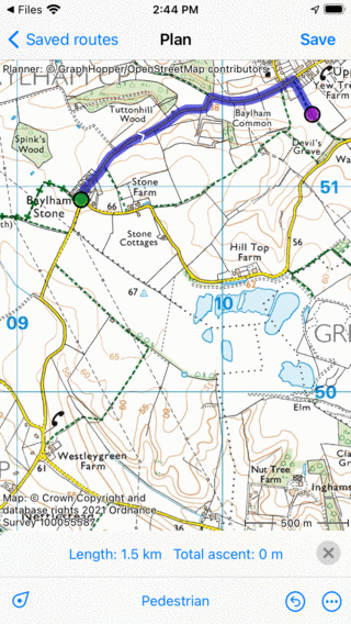 Scurtarea traseului Topo GPS