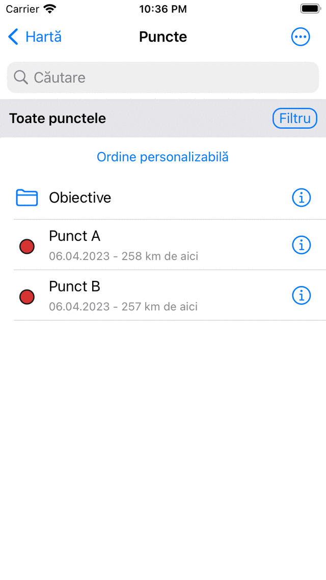 Puncte intermediare Topo GPS