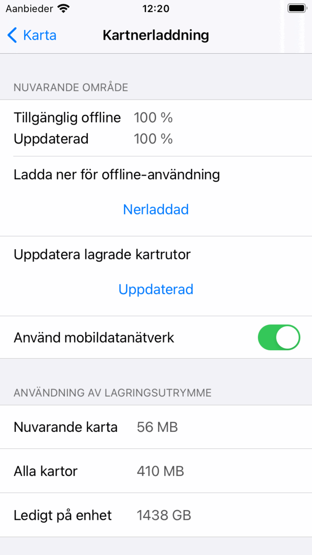 Göra karta offline tillgänglig Topo GPS