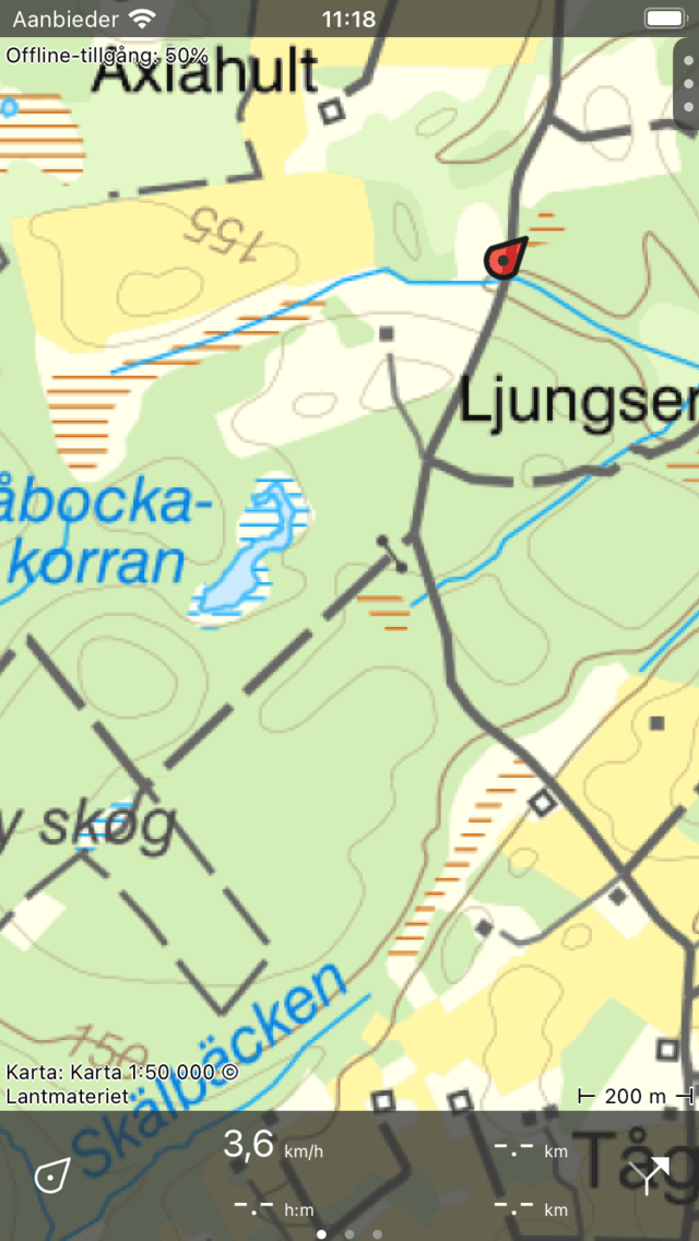 Topo GPS huvudskärm