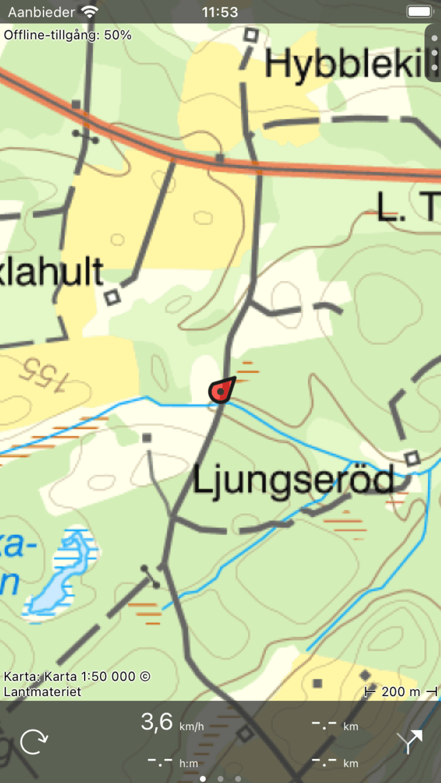 Centrerad karta Topo GPS