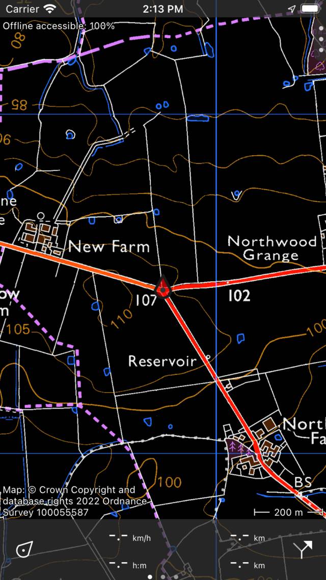 Karta över Dark Topo GPS