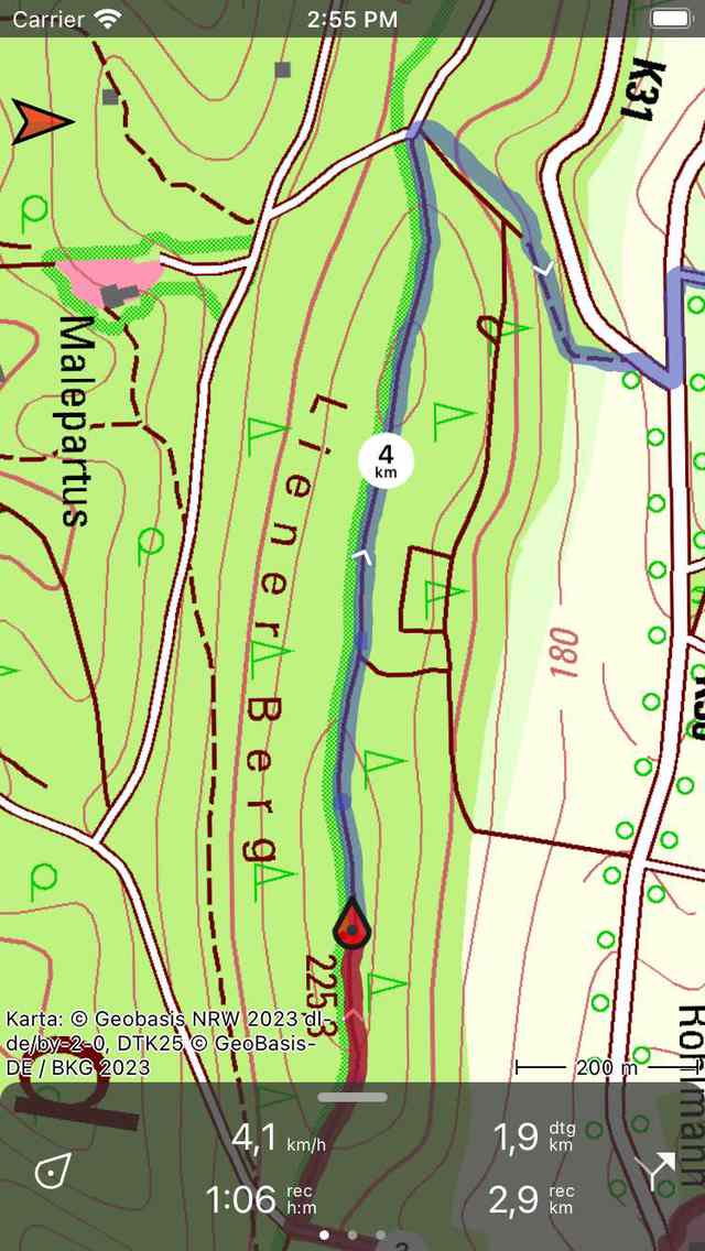 Inspelning väg Topo GPS