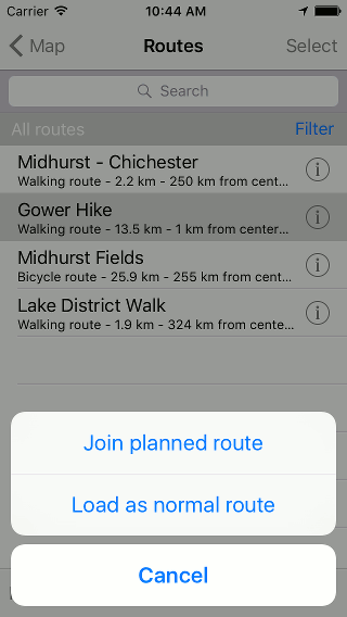 Edit route details Topo GPS