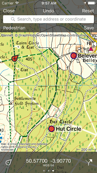 Waypoints Topo GPS map planning
