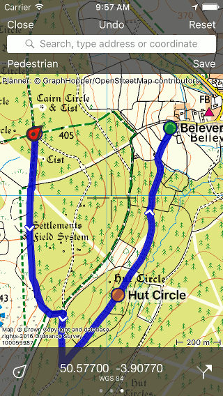 Routeplanner Topo GPS routepunt toevoegen.