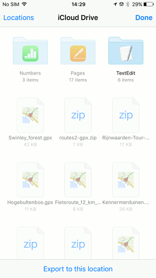 Sharing / exporting routes Topo GPS