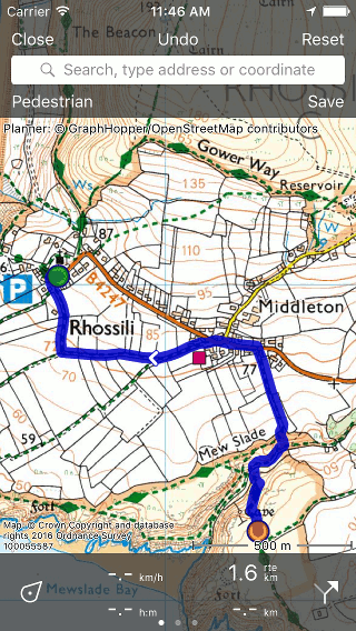 Extending route Topo GPS