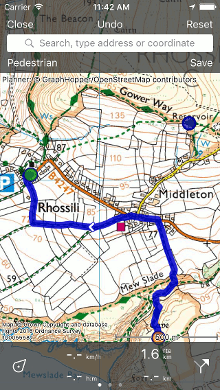 Extending route Topo GPS