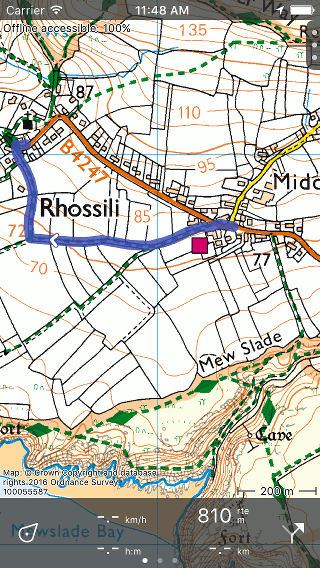 Shortening route Topo GPS