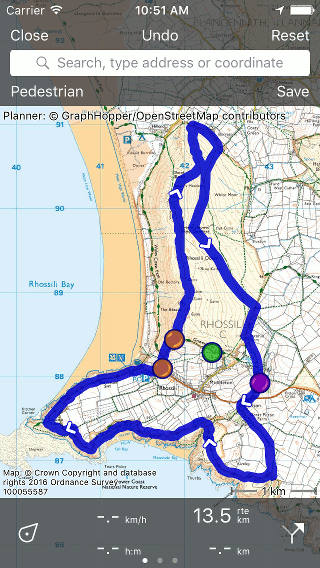 Replacing route Topo GPS