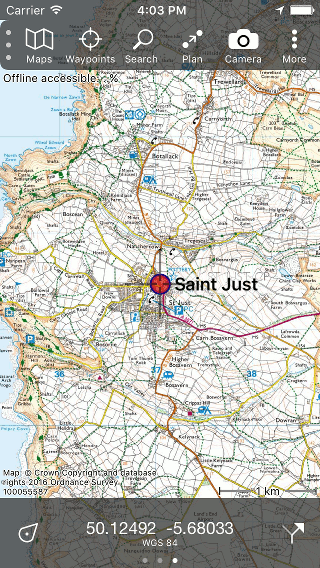 Searching address Topo GPS