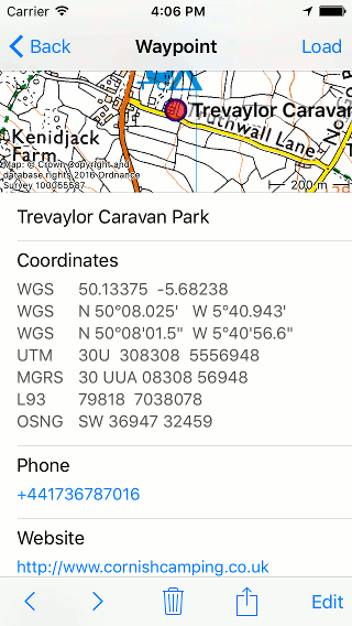 Searching address Topo GPS