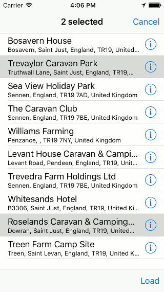 Searching address Topo GPS