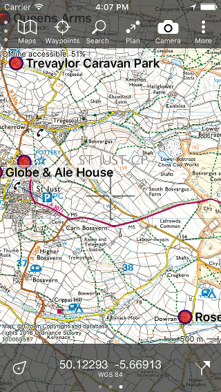 Searching address Topo GPS